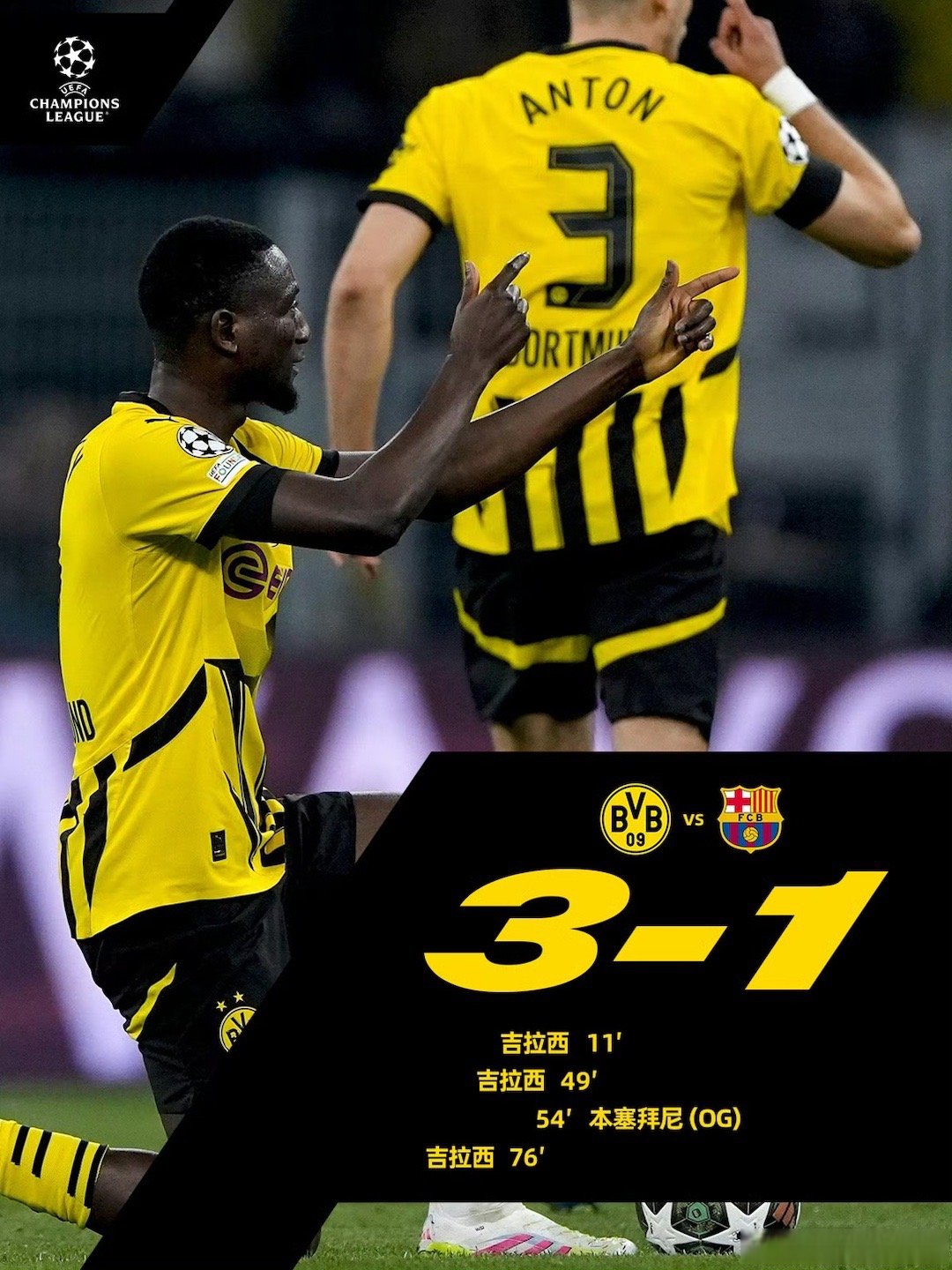 里昂客场遭遇惨败，遗憾连胜终结